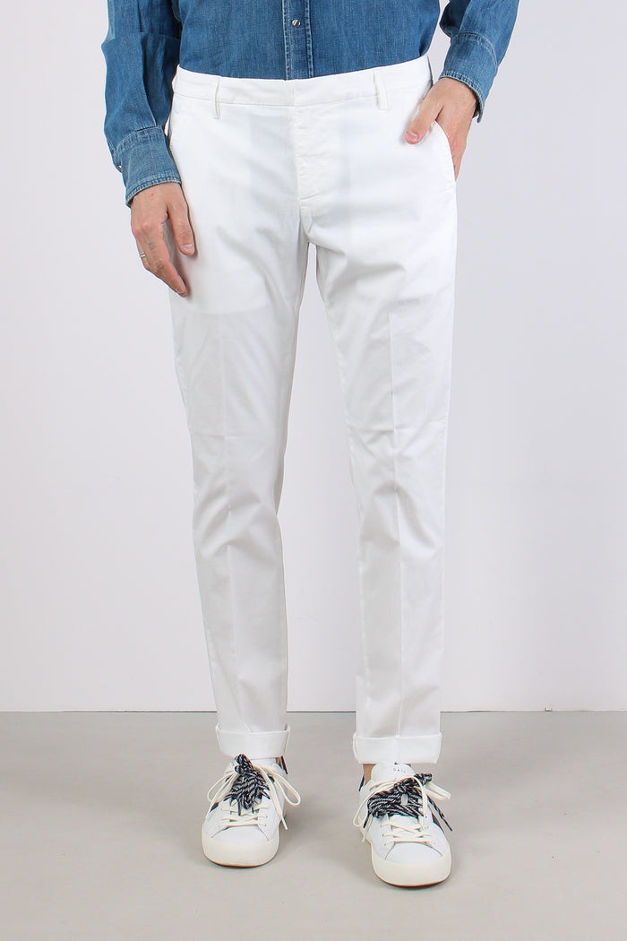 Gaubert Pantalone Gabrdina Leggera Bianco-2