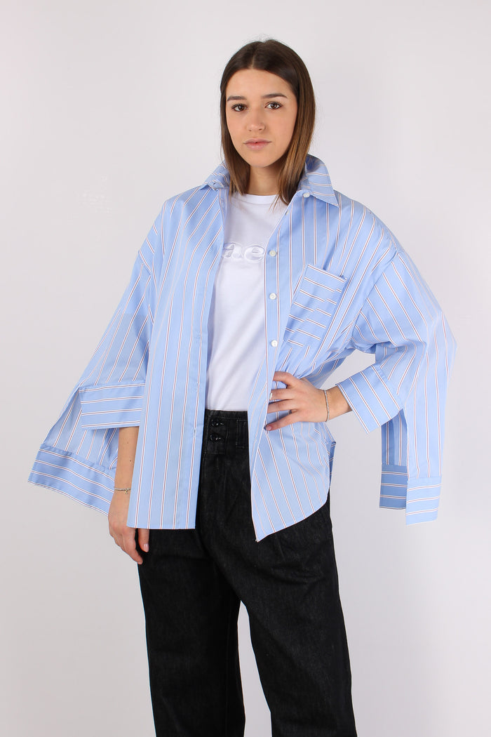Camicia Riga Scritta Schiena Azzurro-5