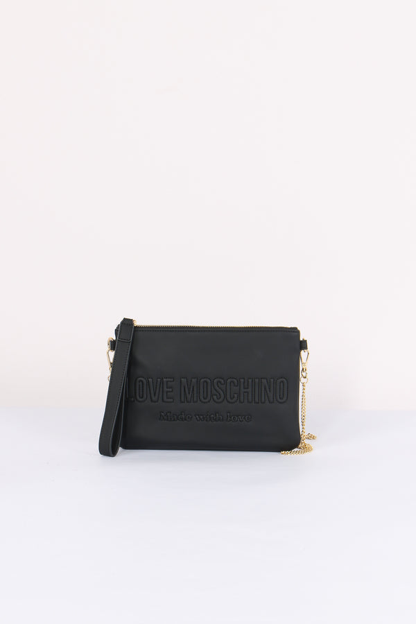Pochette Effetto Denim Nero