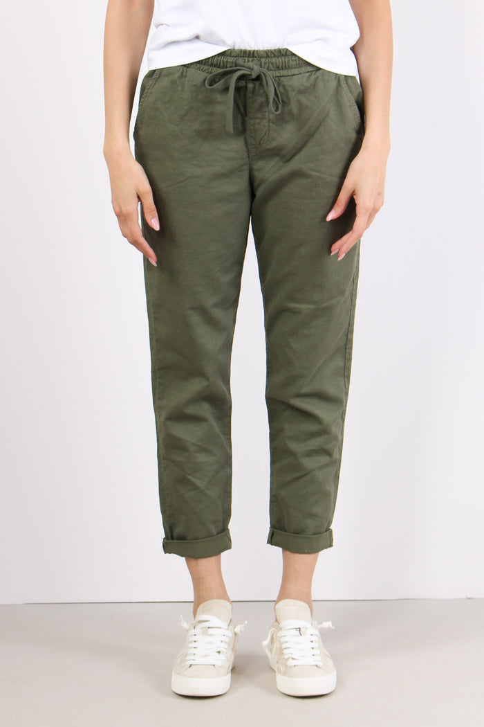 Pantalone Jogging Misto Lino Salvia-2