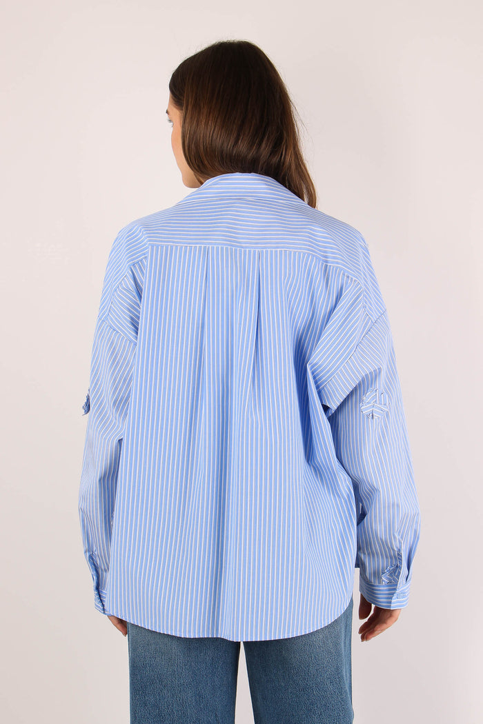 Camicia Riga Fiori 3d Azzurro-4