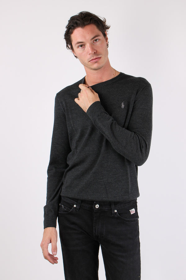 Maglia Girocollo Lana Merinos Dark Granite-2
