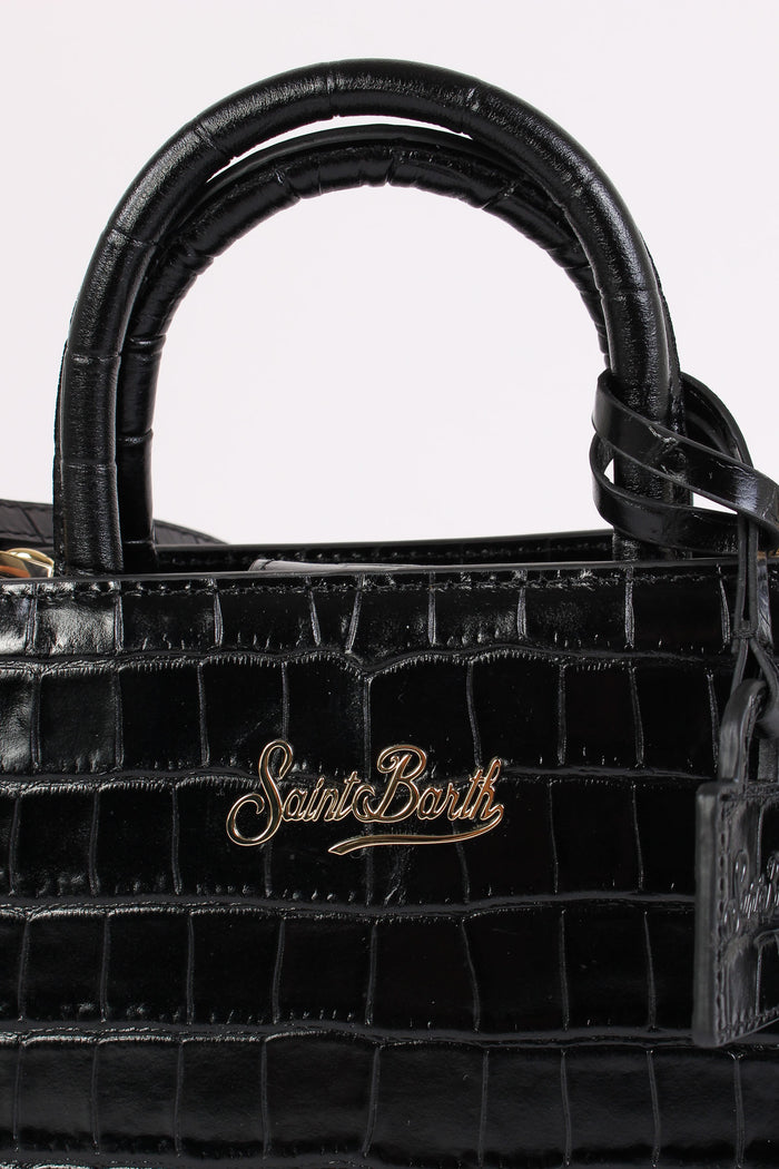 Shopping Mini Croco Nero-5