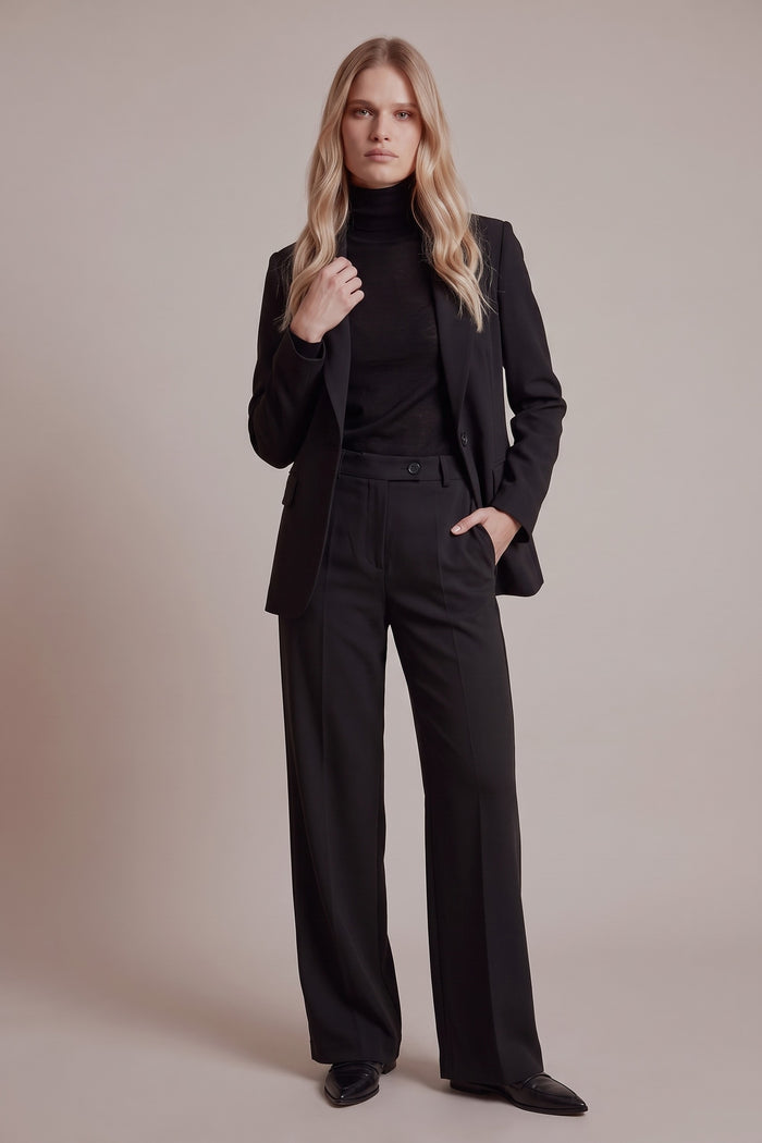 Pantalone Fluido Pattine Nero