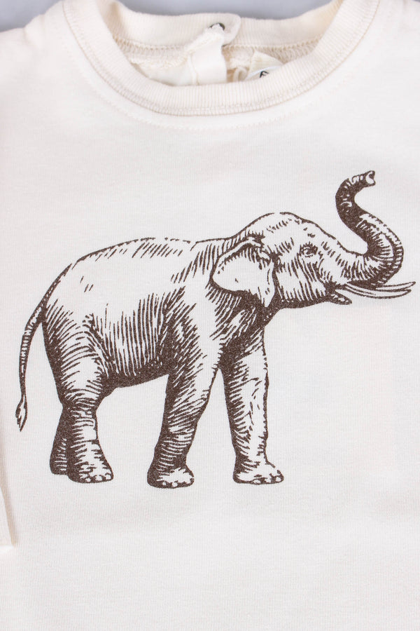 T-shirt Stampa Elefante Naturale-2