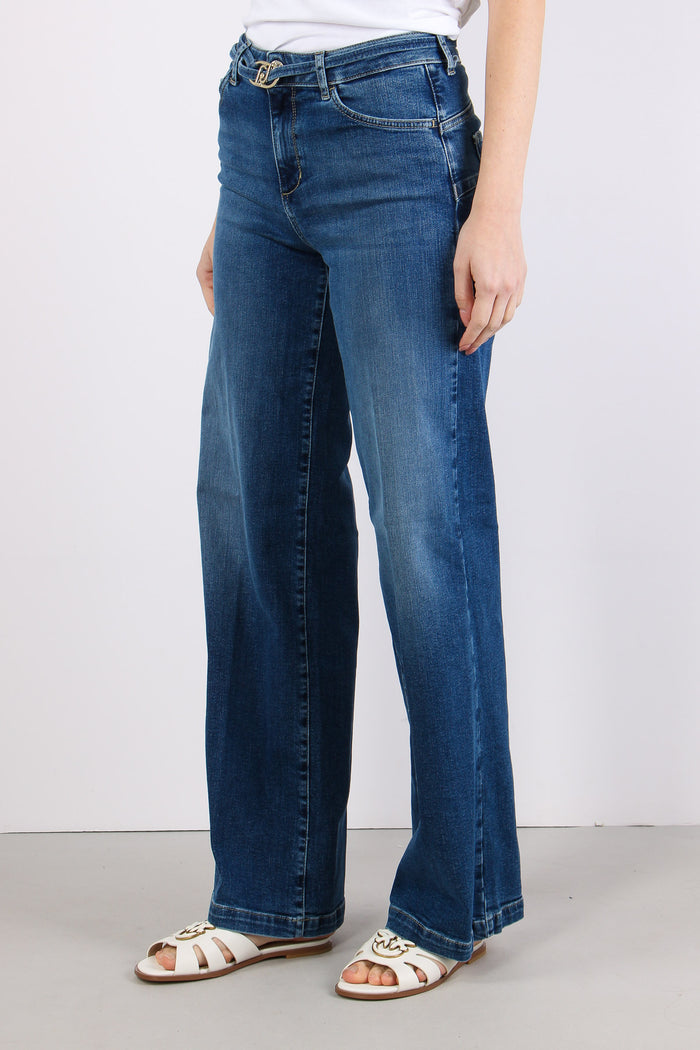 Jeans Good Flare Denim Scuro-3