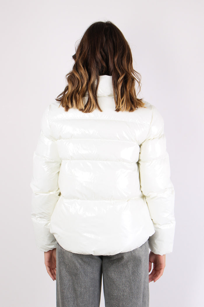 Mirco Caban Piumino Logo Bianco/biancaneve-5