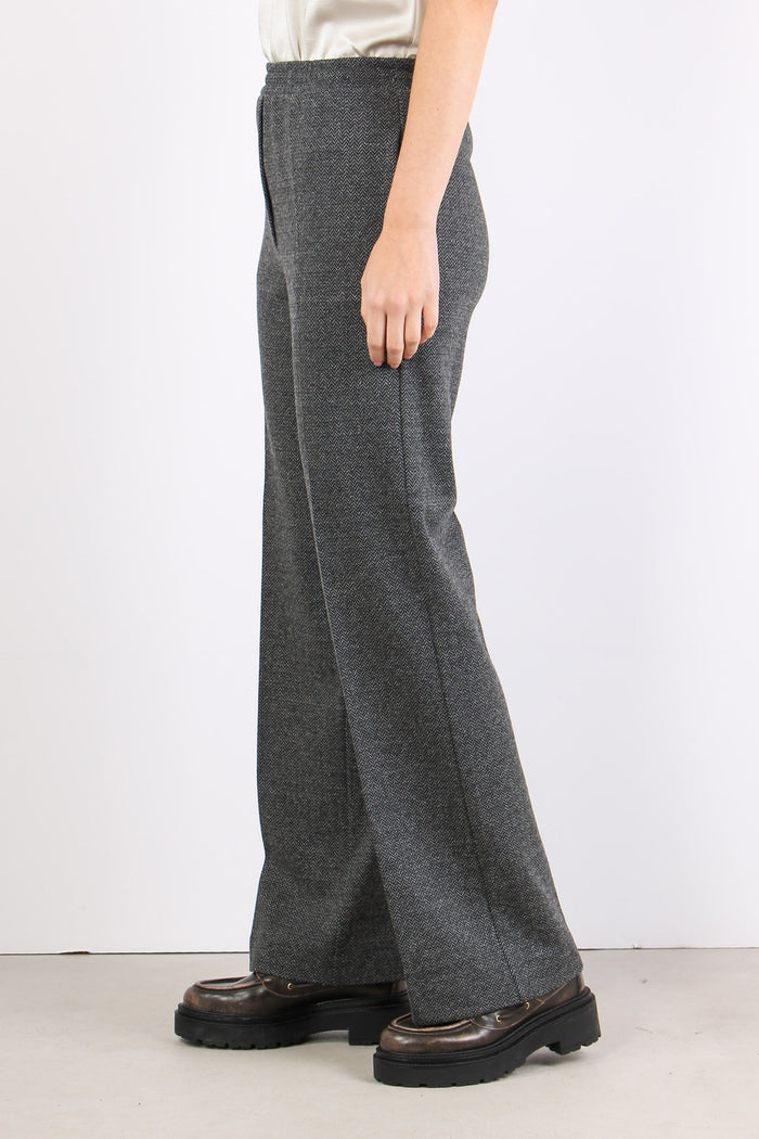 Zelma Pantalone Spinato Jersey Grigio-6