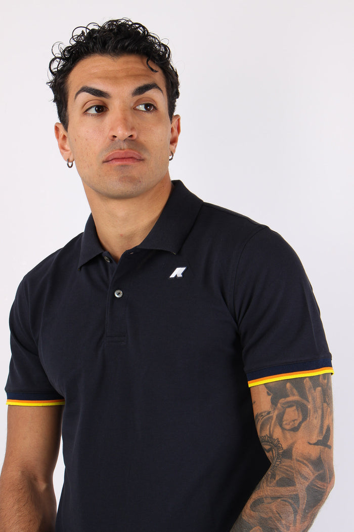 Polo Collo Contrasto Blue Depth-7