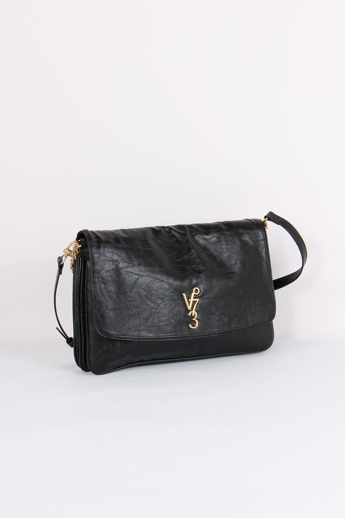 Louise Maxi Pochette Logo Nero-4