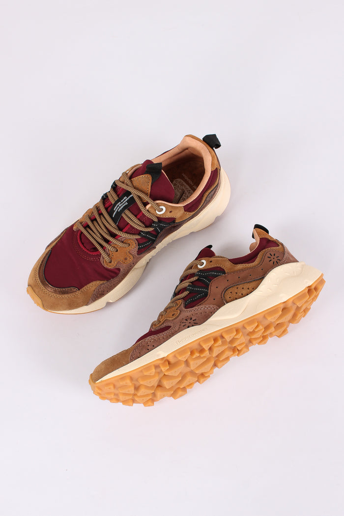 Sneakers Yamano  Suede Laminated Bordeaux/bronze-5