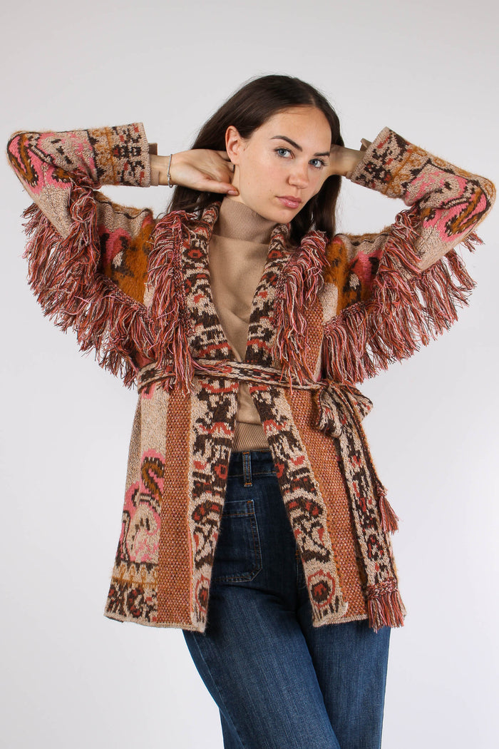 Cardigan Peruviano Frange Fantasia-4