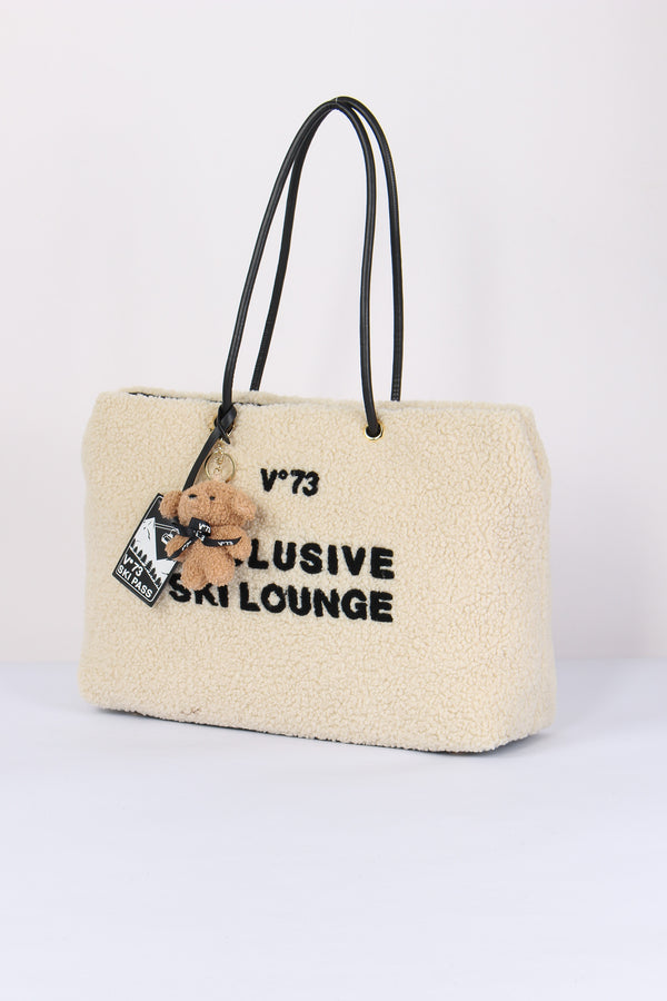 Ski Lounge Shopping Teddy Ecru/nero-2