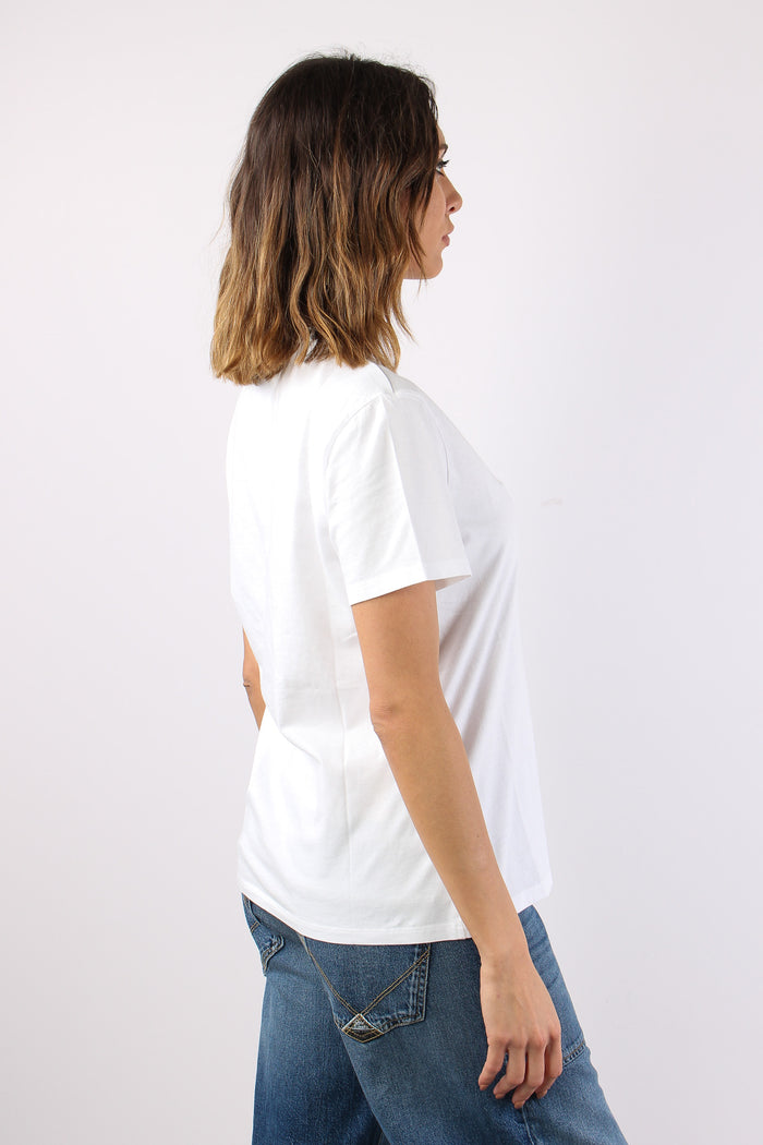 T-shirt Scritta Ricamo Strass Sole-7