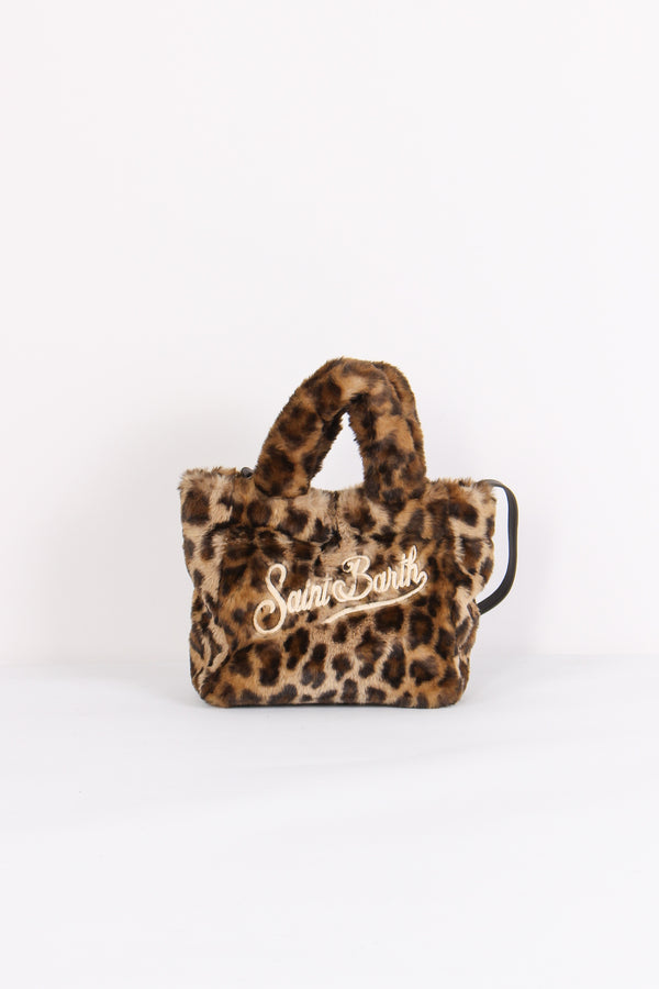 Borsa Mano Pelliccia Animalier Leopard
