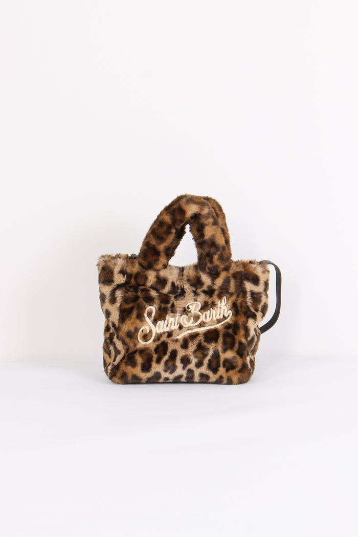 Borsa Mano Pelliccia Animalier Leopard