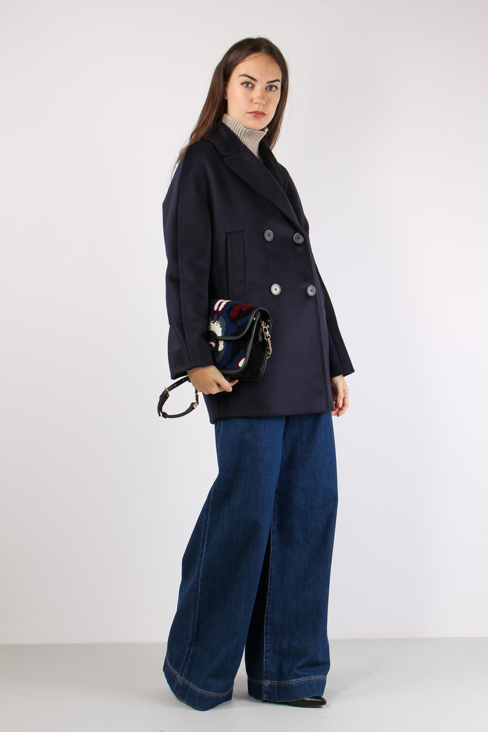 Sheree Cappotto Doppiopetto Blu