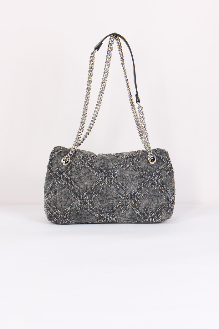 Tracolla Denim Sfrangiato Nero-4