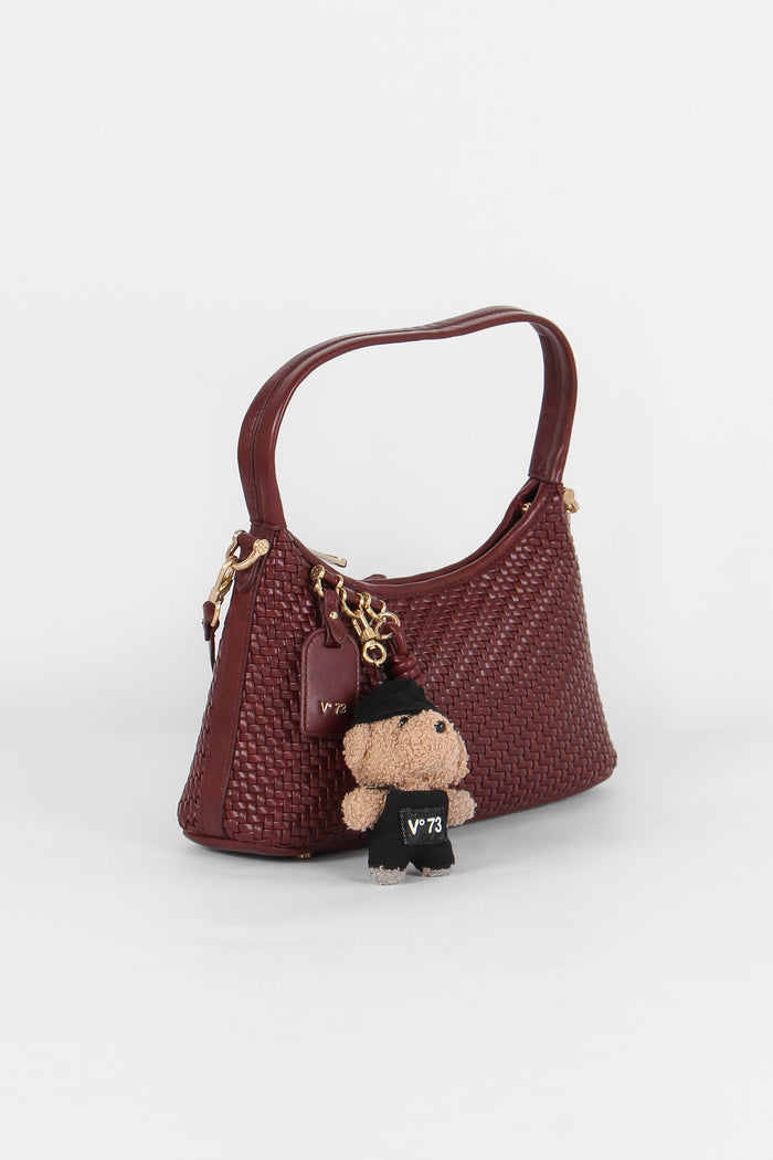 Zelda Pochette Intreccio Ecopelle Borgogna-5