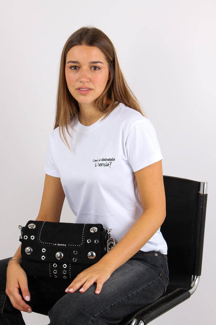 T-shirt Ricamo Come Si Disinst Bianco-4