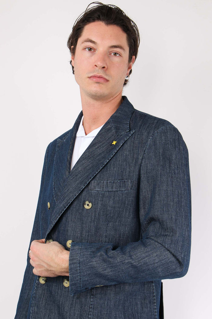 Giacca Doppiopetto Denim Denim-5