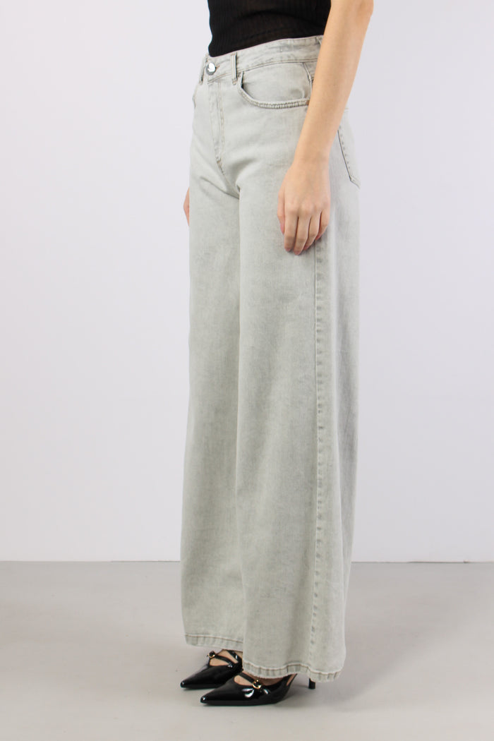 Denim Palazzo Slavato Denim Nero-5