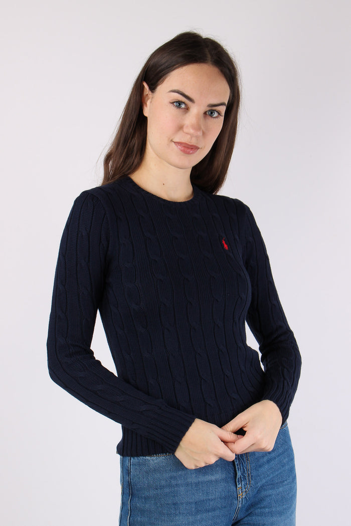 Pullover Girocollo Trecce Hunter Navy-6