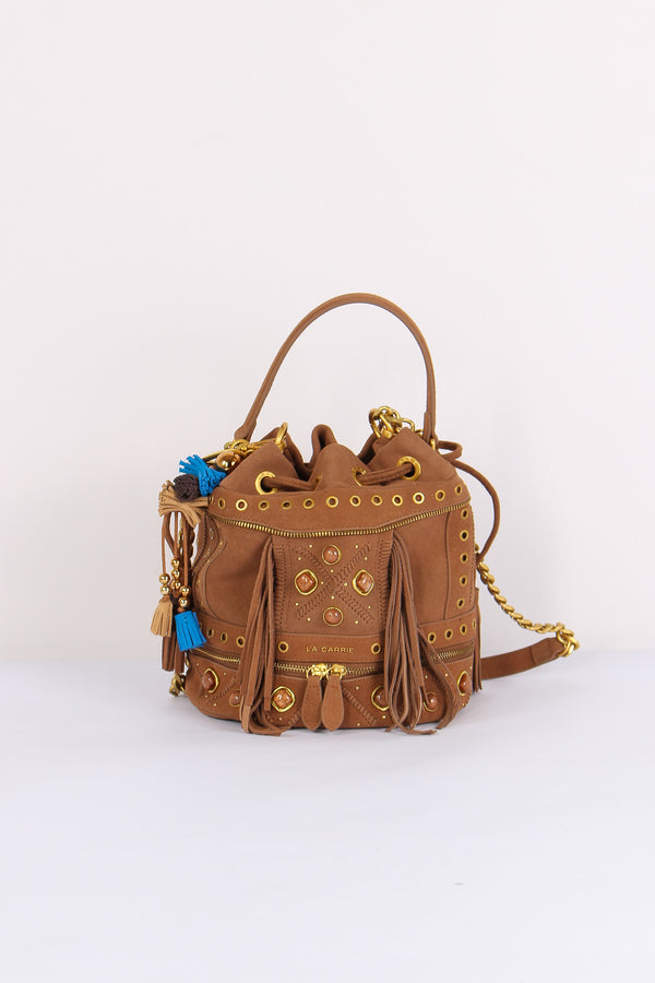 Secchiello Suede Jungle Cuoio