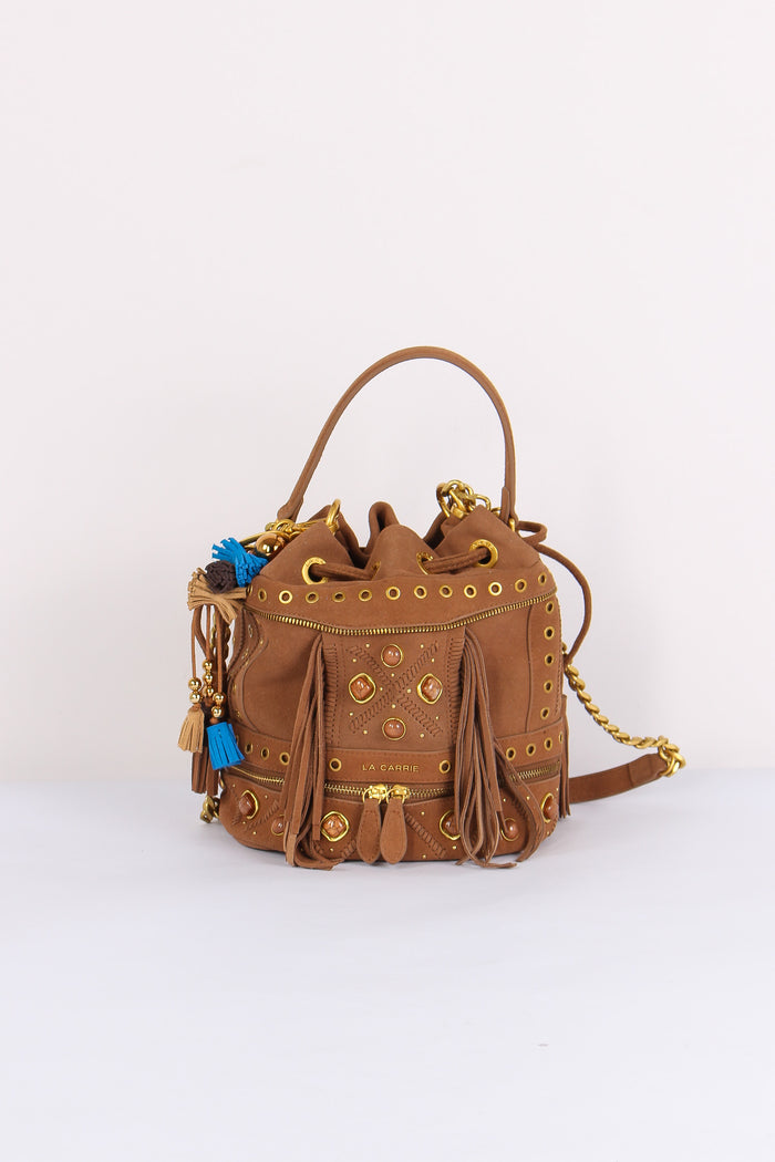 Secchiello Suede Jungle Cuoio