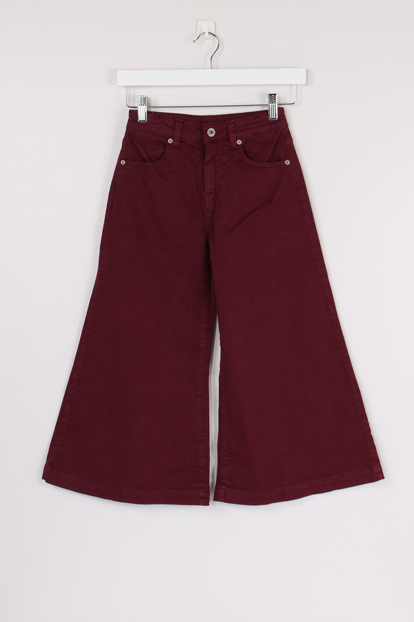 Denim Palazzo Wine Berry