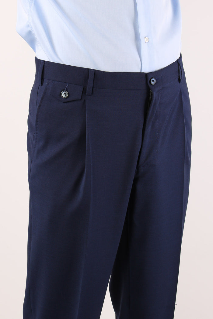 Pantalone Gamba Dritta Blu-6