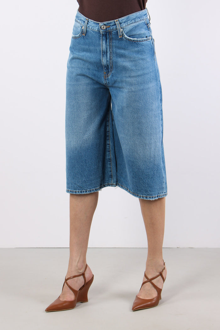 Bermuda Denim Tencell Denim Chiaro-4