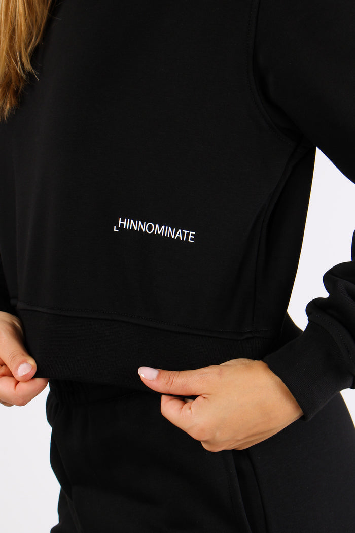 Felpa Corta Cappuccio Nero-6