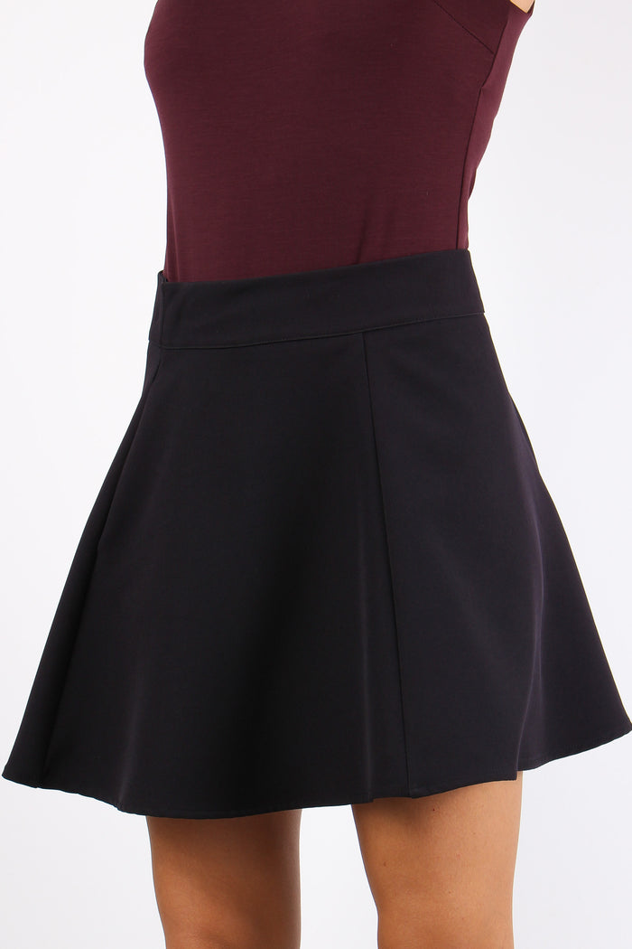 Minigonna Ruota Tessuto Tecnic Nero-7