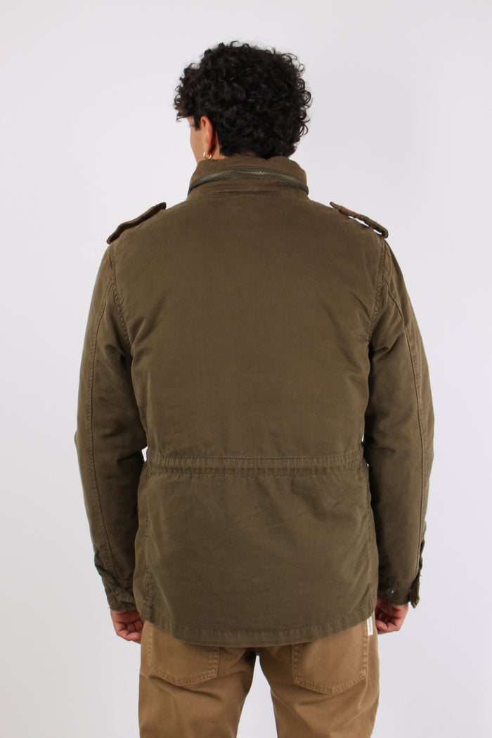 Giubbotto Sahariano Toppe Militare-6