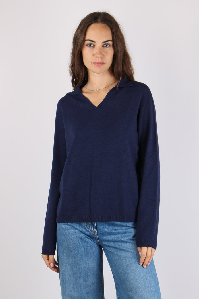 Polo Viscosa Evening Blue-2