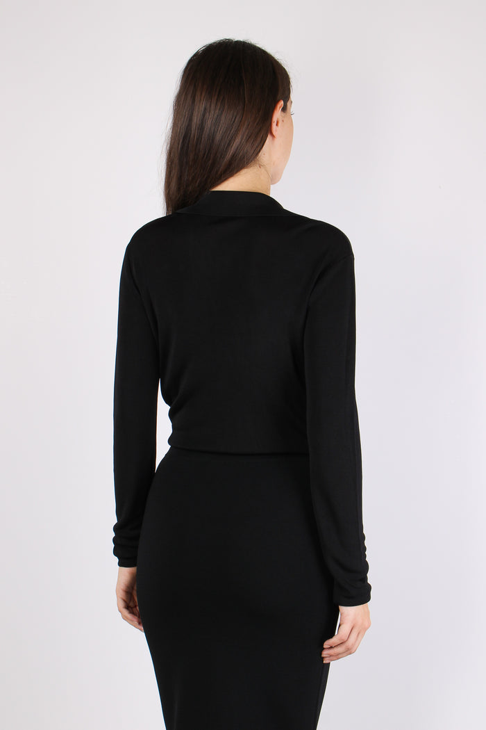 Body Tricot Scollo Zip Nero-8