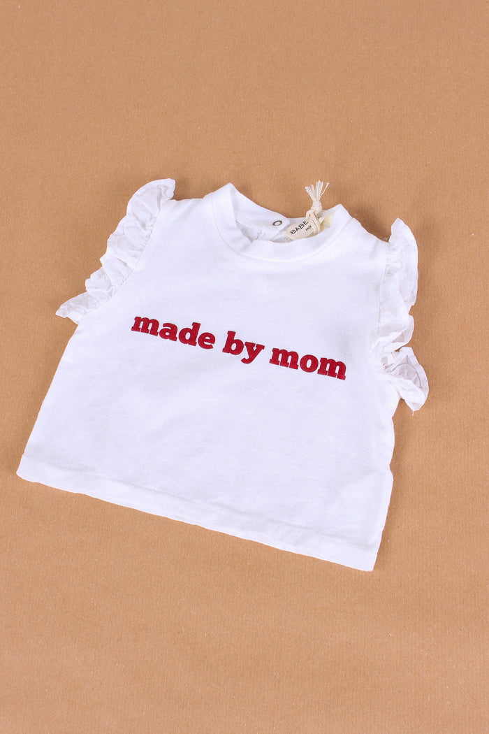 T-shirt Stampa Spalla Frappa Bianco/red-3