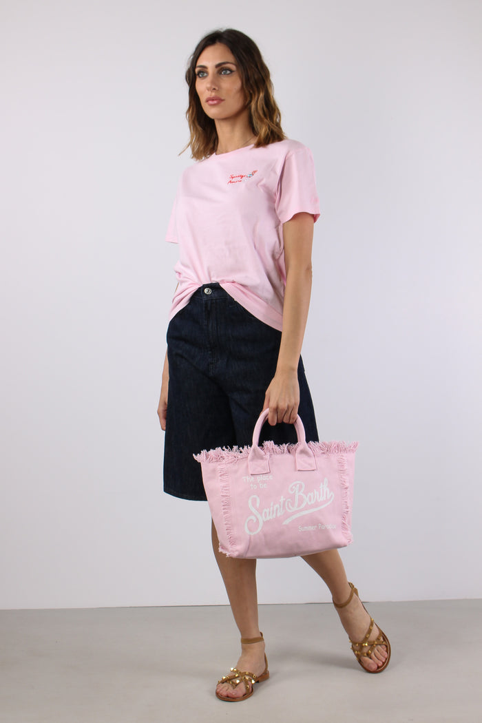 T-shirt Scritta Ricamo Spritzo Amore