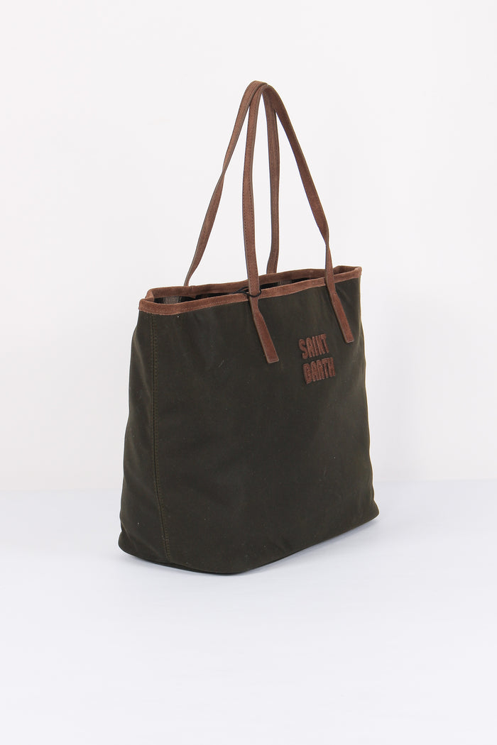Borsa City Ricamo Logo Military Green-6
