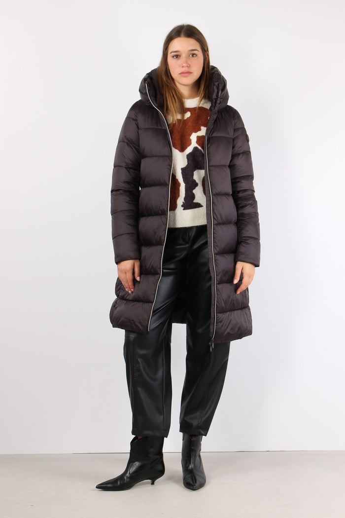 Lysa Piumino Lungo Collo In Brown Black-6