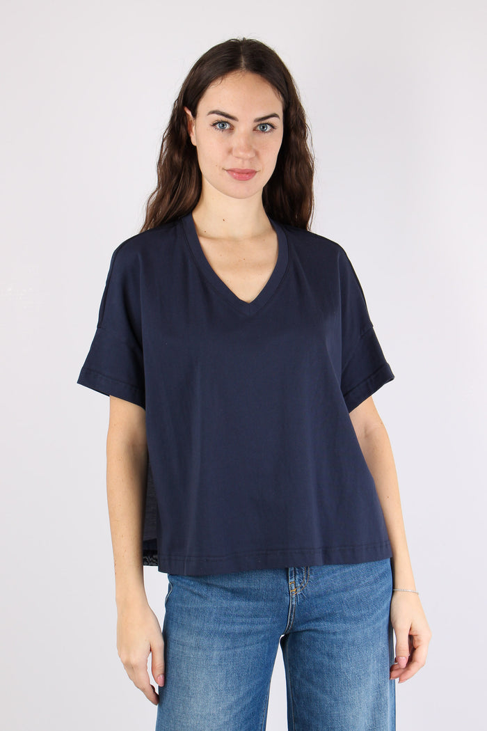 T-shirt Scavo V Organza Blue-3