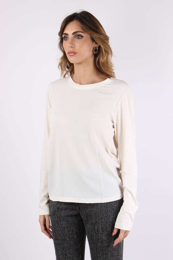 Girocollo Jersey Seta Panna-2