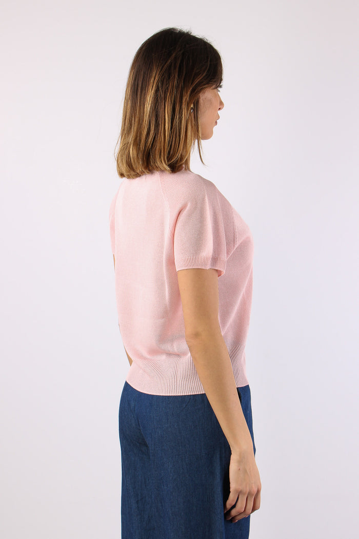 Maglia M/m Filo Cotone Rosa-6