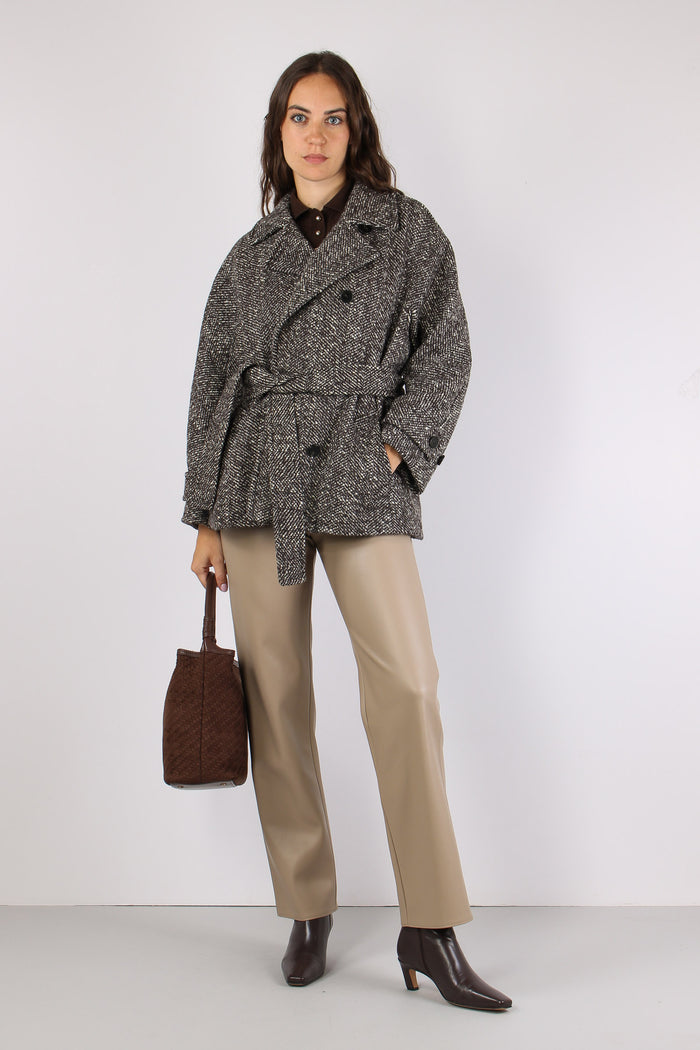 Mllsecolo Cappotto Boucle Spinato Testa Di Moro-4