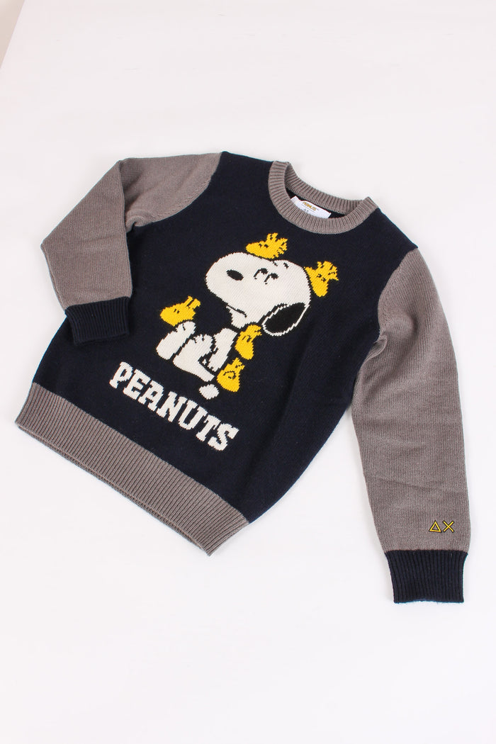 Pullover Lana Cashmere Bicolor Navy/grigio-2