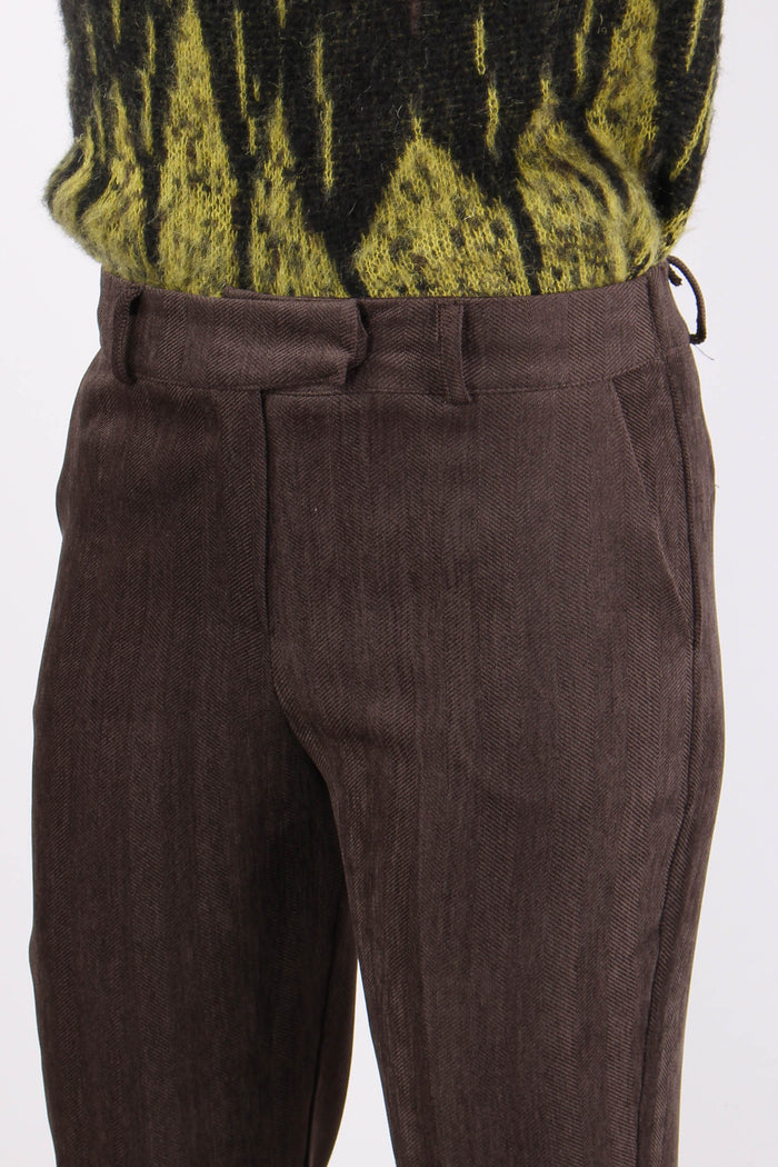 Pantalone Slim Velluto Resca Moro-8