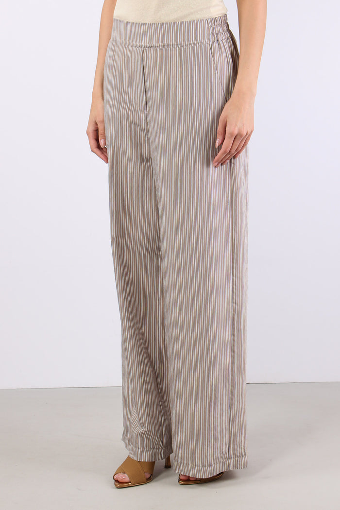 Pantalone Palazzo Riga Beige-3