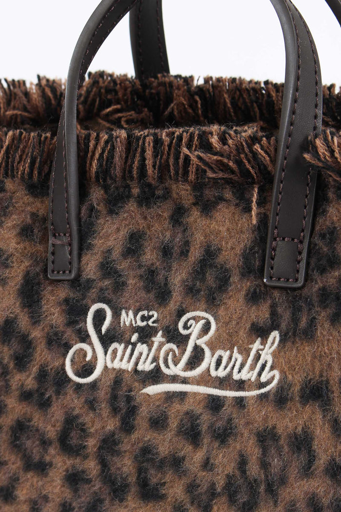Borsa Mano Mini Felt Animalier Dark Leopard-6