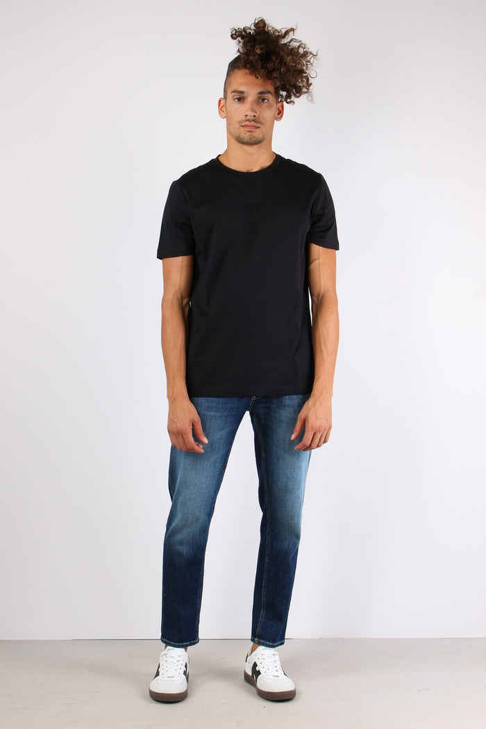 T-shirt Logo Centrale Nero-3